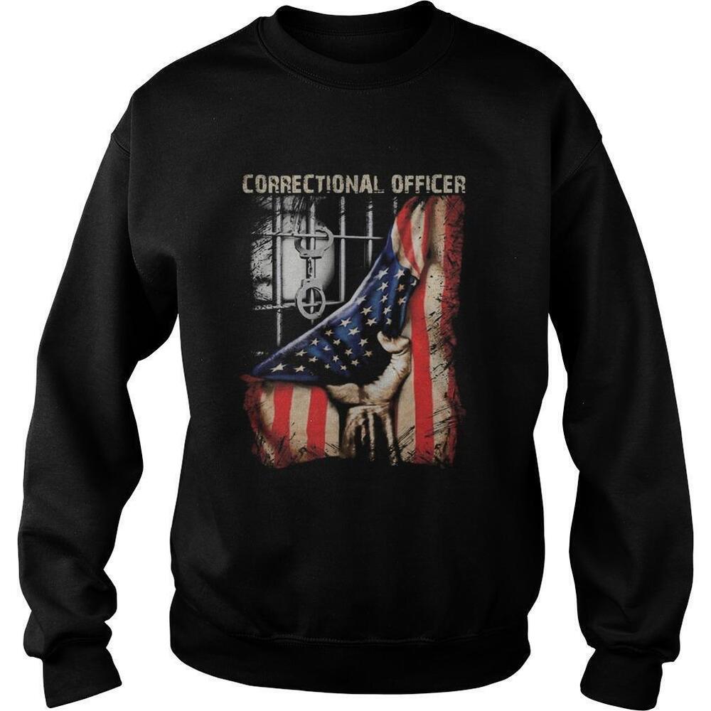 Correctional Officer American Flag Happy Independence Day Sweatshirt